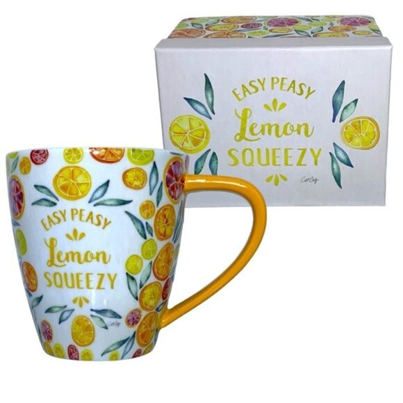 Lang Cat Coq Gift Mug with Reusable Gift Box Lemon Theme Floral Large 17 OZ - Picture 16 of 16